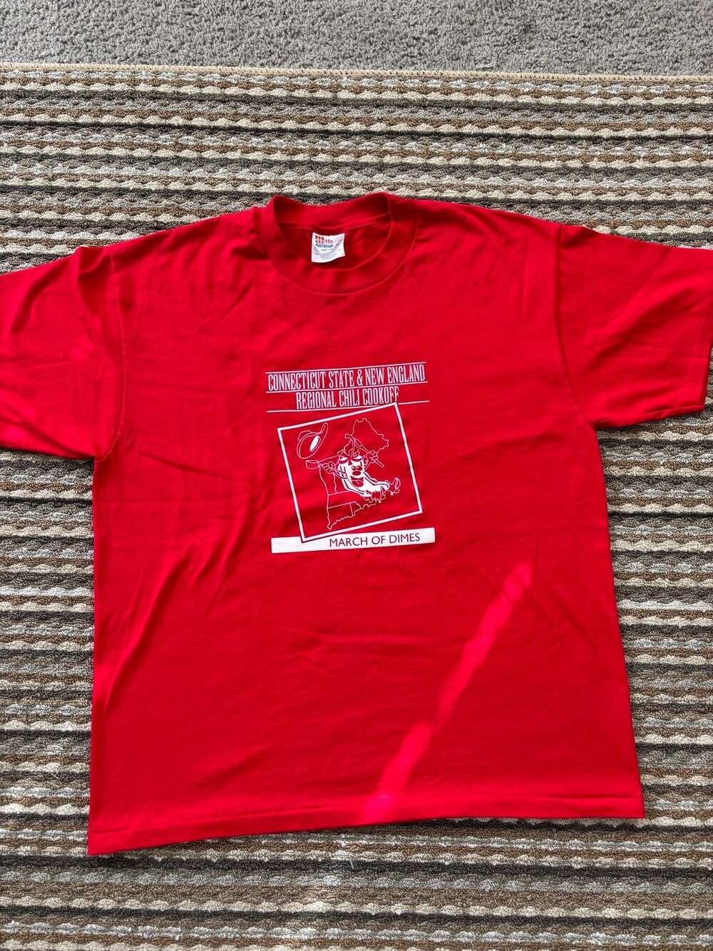 Hanes Chili Cookoff T-Shirt Size L Red March Of Dimes
